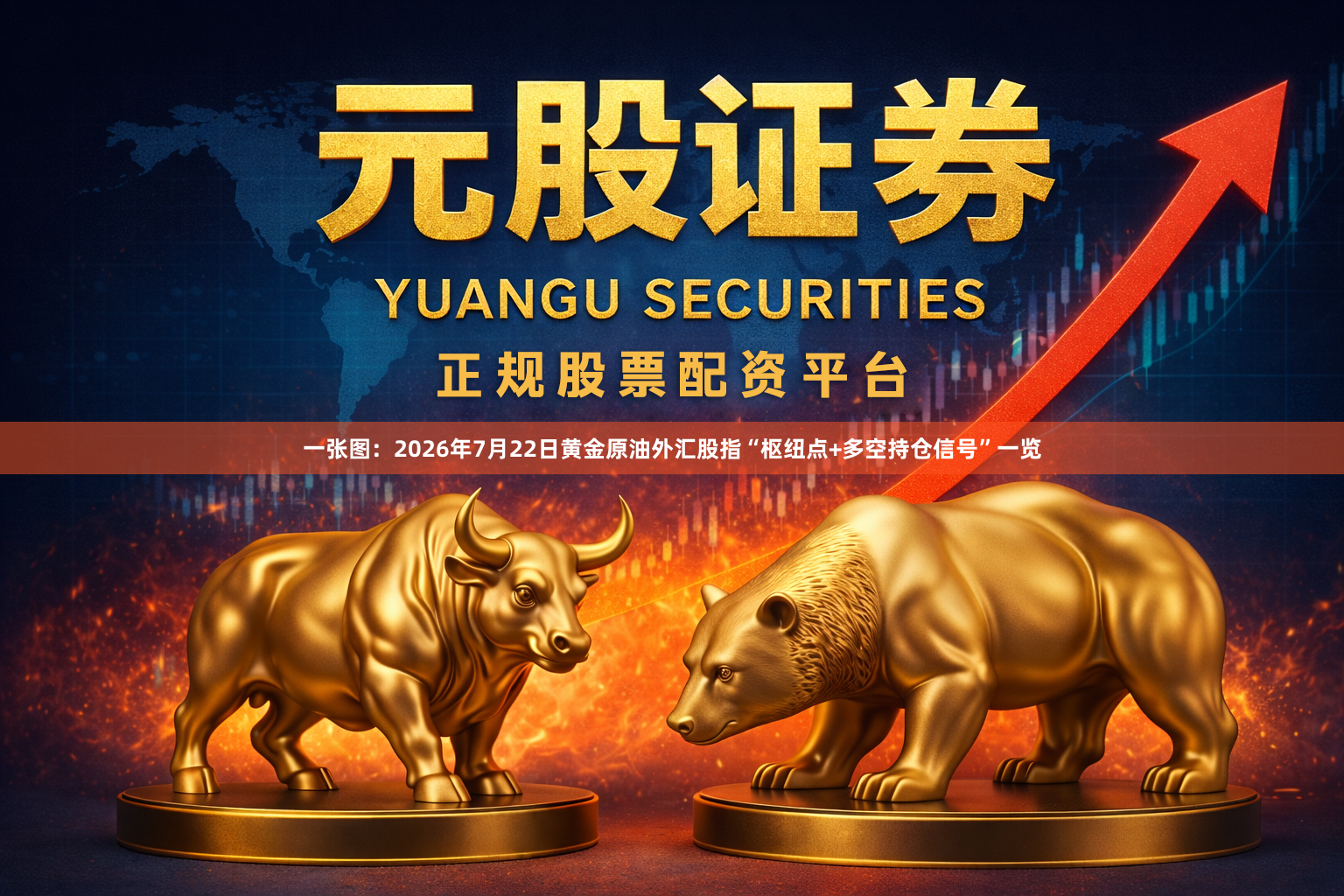 一张图：2026年7月22日黄金原油外汇股指“枢纽点+多空持仓信号”一览
