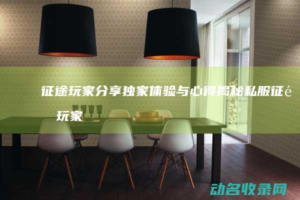 征途 玩家分享独家体验与心得 揭秘 私服 (征途玩家分享码怎么用)