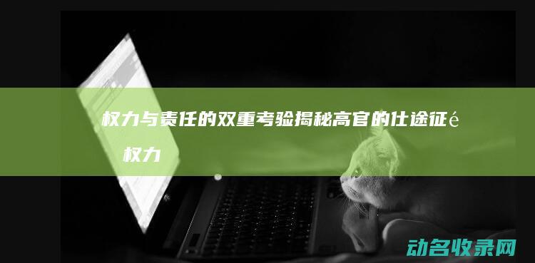 权力与责任的双重考验 揭秘高官的仕途征途 (权力与责任的关系)