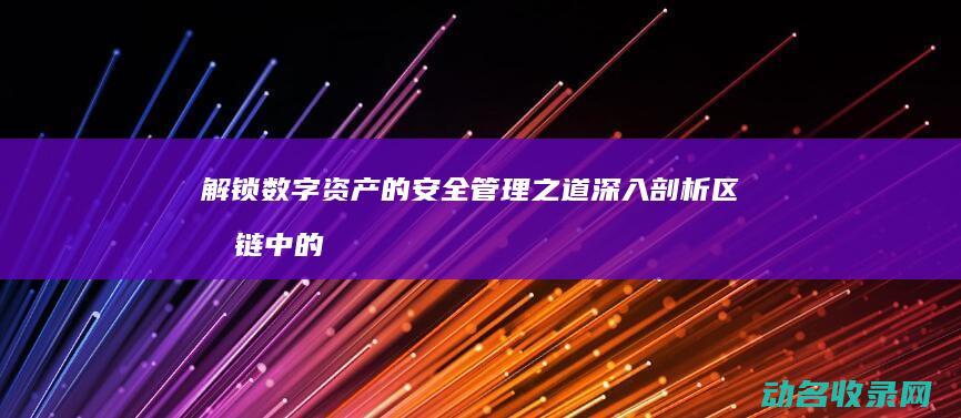 解锁数字资产的安全管理之道 深入剖析区块链中的钱包概念 (数字资产什么意思)