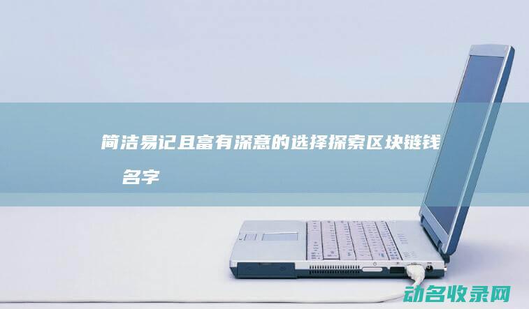 简洁易记且富有深意的选择 探索区块链钱包名字 (简单而富足的意思)